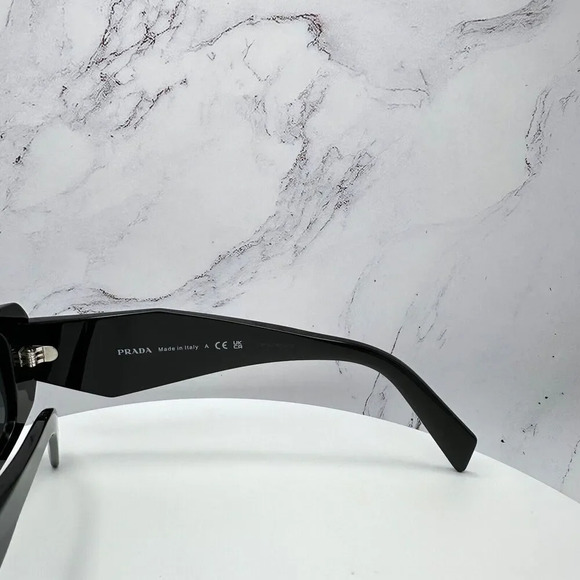 PRADA Sunglasses Black Acetate PR 17WS Symbole Logo Made In Italy Authentic - Picture 10 of 16